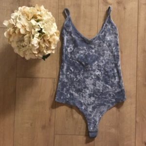 Suede Blue Bodysuit